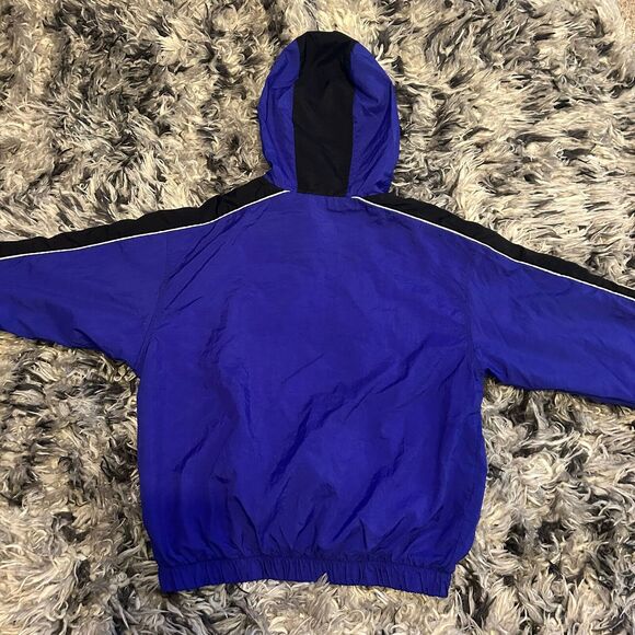 Vintage 90s Nike Purple Windbreaker Hooded Jacket Size Petite Small Womens S - Picture 2 of 6